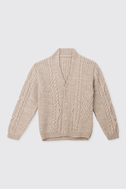 Panço Baby Boy Knitwear Beige Cardigan