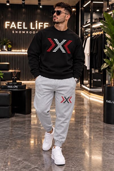 FAEL LİFE New Season Trend Unisex Sweatshirt and Trackpants Set with Arrow X ...