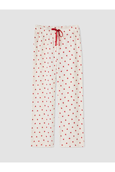 LC Waikiki Rmz Gi̇yi̇m Farkiyla Women's Embroidered Pajama Bottom with Waist ...