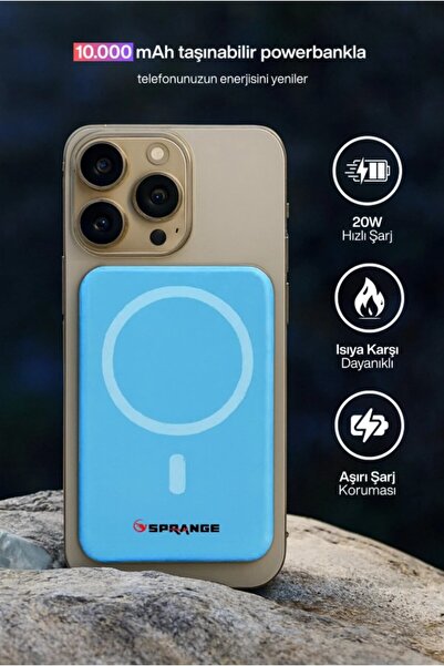 SPRANGE Magsafe Powerbank 10000 Mah Standlı Hızlı Taşınabilir Iphone / Samsun...