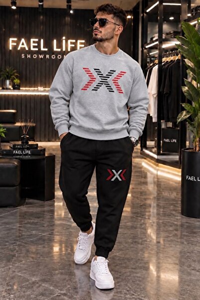 FAEL LİFE New Season Trend Unisex Sweatshirt and Trackpants Set with Arrow X ...