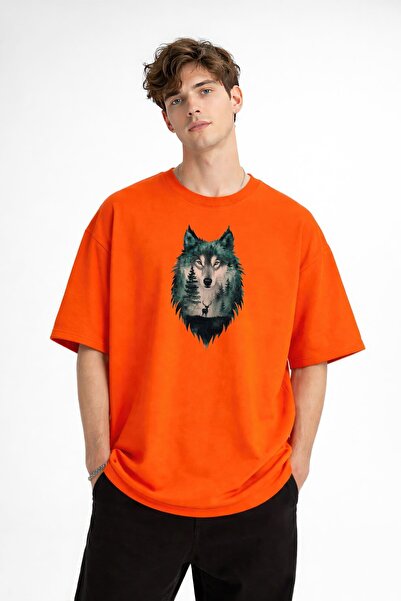 Zerenyus Wolf - 1. Class Cotton Crew Neck Short Sleeve Oversize Men's T-Shirt...