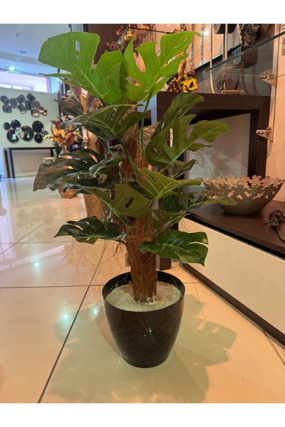 BİEV Modern Saksılı Yapay Çiçek 80 cm