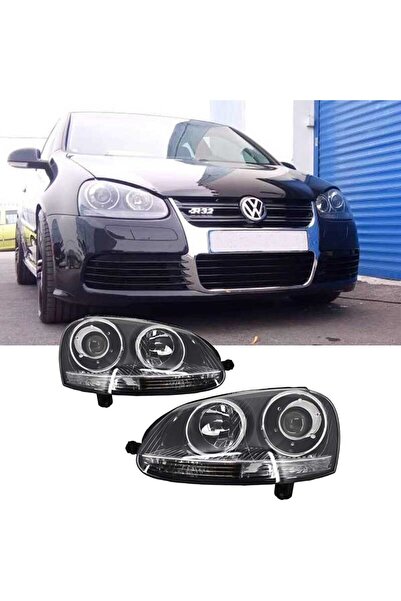 CΑRΝΕR Σετ Εμπρόσθιων Προβολέων για VW Golf V (5) 03-08 Τύπου Projector Εμφάν...