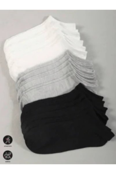 NO BRAND 12 قطع جوارب نساء محبوكة متعدد الألوان متوسطة الساق