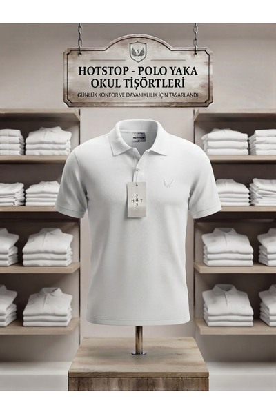 ATKGİYİM Polo Collar School T-Shirt - Casual Comfort and Durable Fabric Design