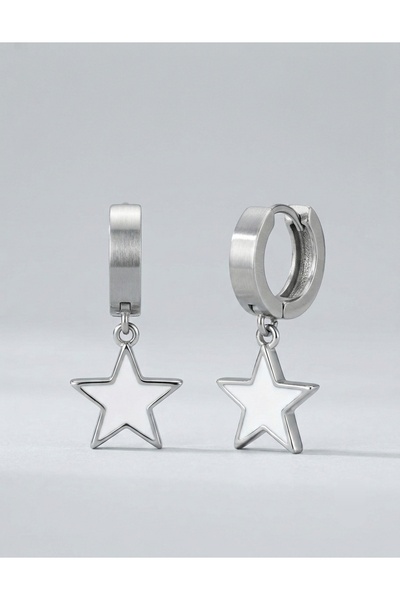 Corvus kolye&bileklik White Star Steel Earring Set