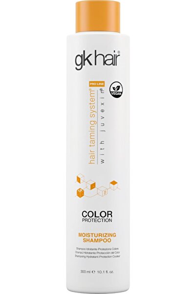 GK HAIR شامبو كيراتين عالمي مرطب (10.1 أونصة سائلة/300 مل) لحماية اللون وترطي...