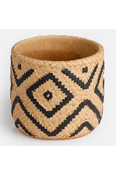 OEM Masca Ghiveci Flori Ceramica Bej Ø13,5x12,3cm - 0,9L