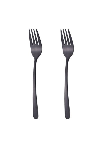 OEM Small Stainless Steel Forks "Black" 15.5cm - 2pcs
