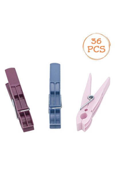 OEM Carlige din Plastic Monocolore pentru Rufe 8cm - 36buc