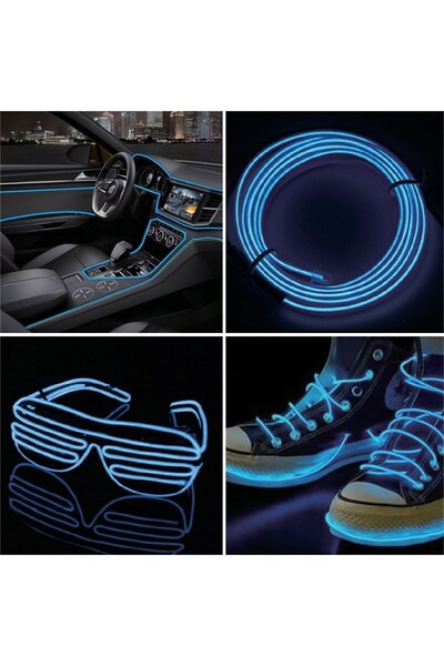 OEM LED лента с USB, неоново синя, 2 м