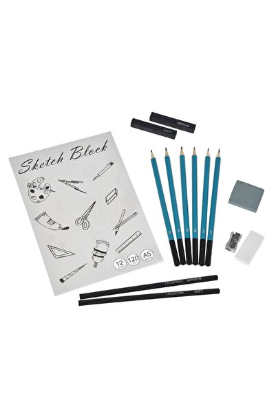OEM Set Schite cu Bloc de Desen & Accesorii - 14buc