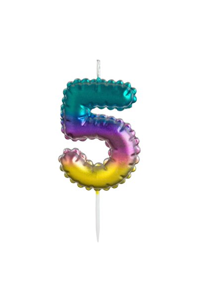 OEM Metallic Ombre Colored Cake Candle No. 5