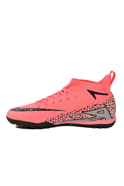 LALİGA Pink-Black Sock Lace-Up Men's Football Shoes Halı Saha Superfly