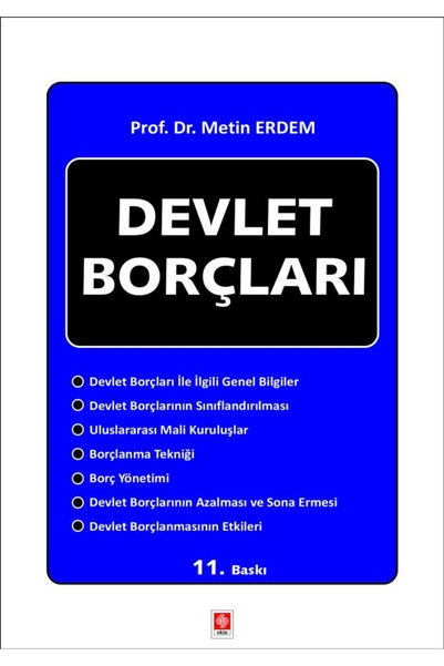 Ekin Basım Yayın Devlet Borçları / Metin Erdem / / 9786255968487