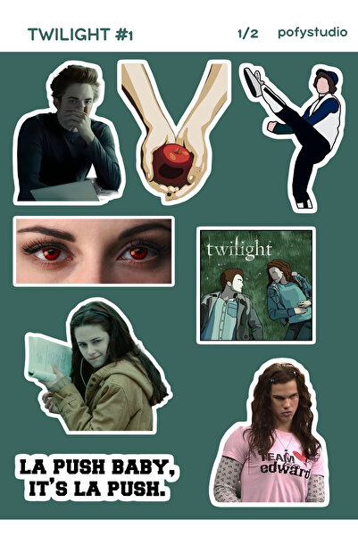 pofystudio Twilight Alacakaranlık Sticker Seti 16 Adet Suya Dayanıklı Ajanda ...