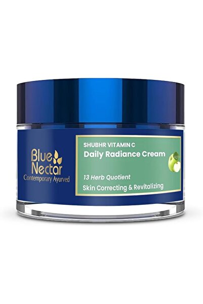 Blue Nectar 15% Vitamin C Moisturizer | Green Apple Face Cream for Women