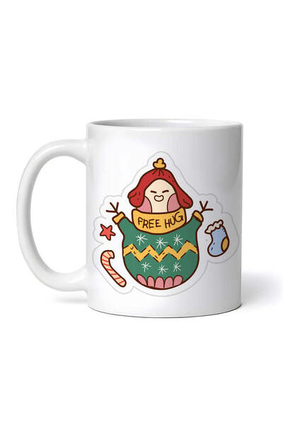 INOVATIX Personalized white mug, Free Hug Christmas ornament, INOVATIX®. 330ml