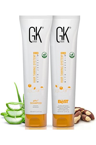 GK HAIR مجموعة علاج الشعر بالكيراتين البرازيلي الاحترافية من جلوبال كيراتين (...