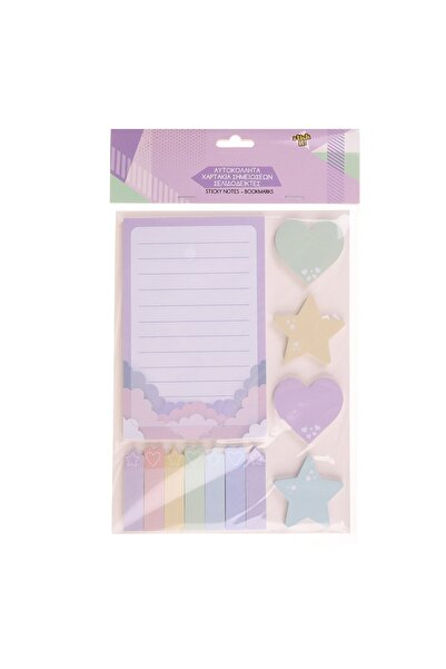 OEM Set Notite Adezive de Culori Pastel cu Model Curcubeu Nor - 480buc