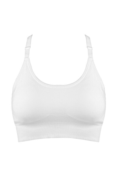 OEM Bustiera Sport Alba Fara Tiv cu Bureti pentru Femei