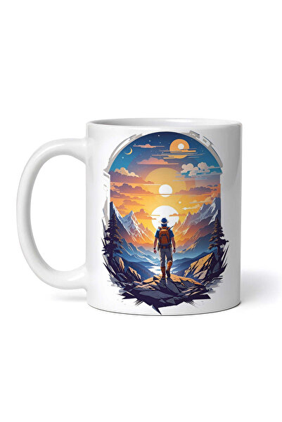 INOVATIX Personalized White Mug, Sunset Traveler, Inovatix®. 330ml