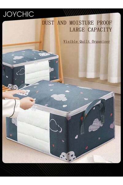 Joychic 2-piece Lovely Cartoon Design Large Capacity Saving Space Clothing Qu...