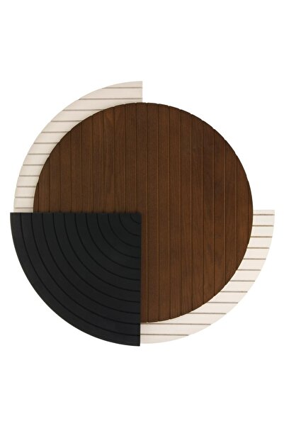 OEM Decoratiune de Perete Cercuri Maro Negru Ecru Ø48cm