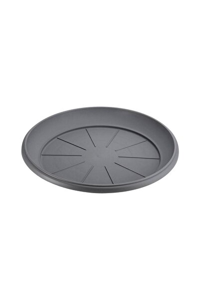 OEM Farfurie Ghiveci Flori din Plastic Antracit Ø27x3.3cm