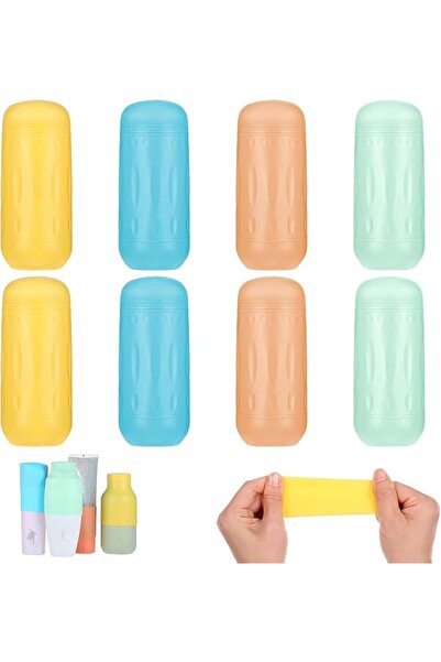 AZONEE 8 Pcs Silicone Bottle Covers For Travel, Leak Proof Elastic Caps For T...
