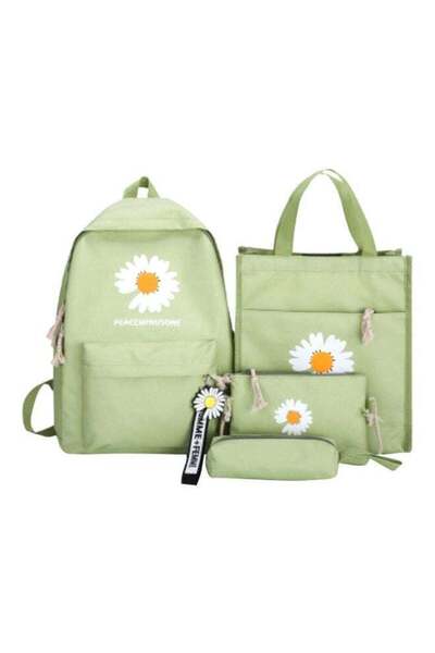 Beauenty 4-Piece Schoolbag Set Green