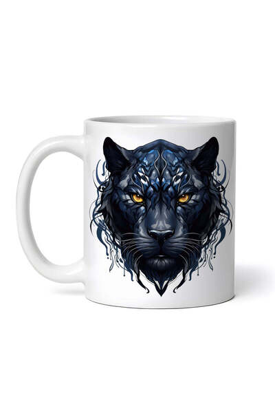 INOVATIX Personalized White Mug, Black Panther Head, Inovatix®. 330ml