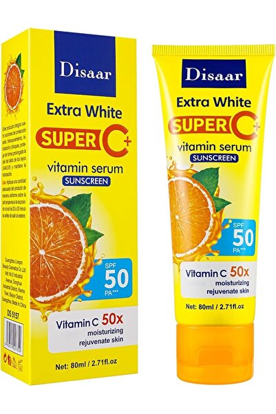 DISAAR Beauty سيروم فيتامين سي مع واقي شمس SPF 50 PA+++ مرطب ومجدد للبشرة يحم...
