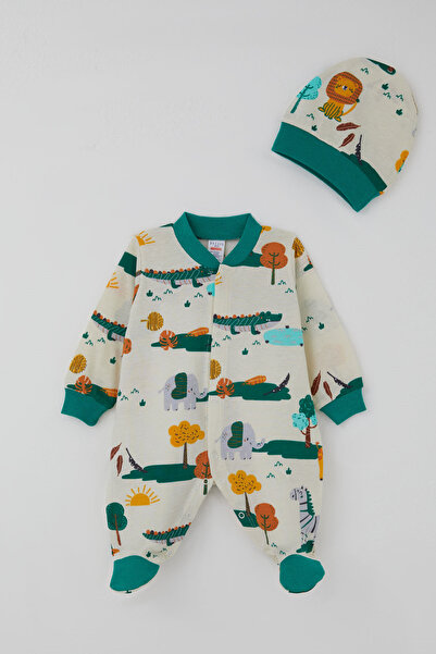 Breeze Baby Boy Booties Overalls Safari Themed Cute Animals Patterned 0-9 Mon...