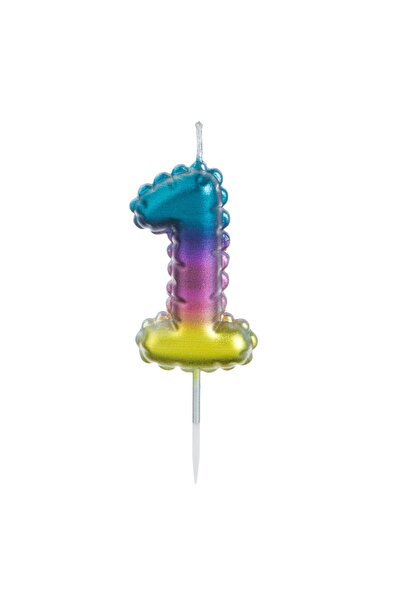 OEM Metallic Ombre Colored Cake Candle No. 1