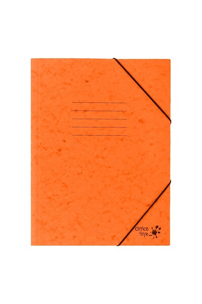 OEM Mapa Prespan din Carton Portocaliu cu Elastic 25,5x34,5cm