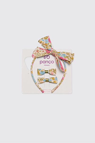 Panço Girl's Pink Crown-Clasp Set