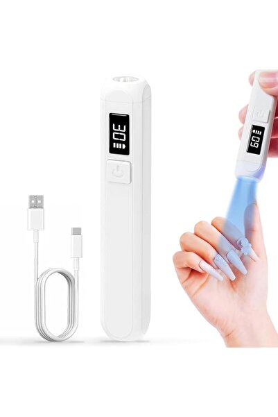 NALACAL مصباح أشعة فوق بنفسجية صغير للأظافر الجل، مصباح أظافر محمول يعمل بالأ...