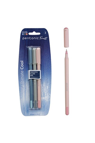 OEM Set Pixuri Ballpen Smooth Flow Ink Albastru Negru Rosu Pentonic 0.7mm - 3buc