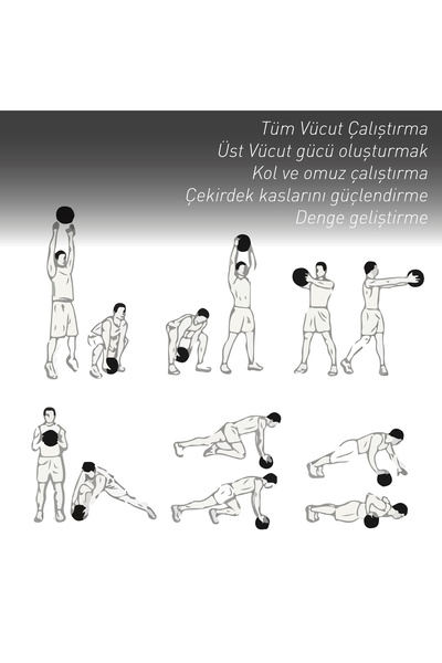 WOQES Çift Tutacaklı Slam Ball Sağlık Topu Ağırlık Topu 7KG