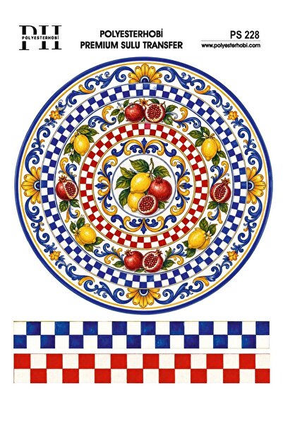 POLYESTERHOBİ Premium Sulu Transfer 25X35 CM İTALYAN ESİNTİSİ VE LİMON DESENL...