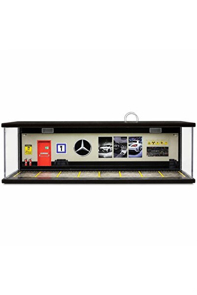 Diecast Toyblox Mercedes Diorama Garaj 1/64 Ölçek 8, LED Işıklı USB Kablolu P...