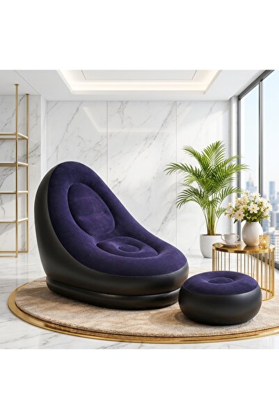 Generic Brand Portable Inflatable Bubble Lounge Chair - Purple