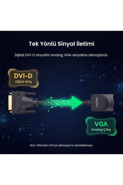 Veggieg Dvi 24+1 to Vga Converter Image Converter Adapter Full Hd 1080P 60Hz