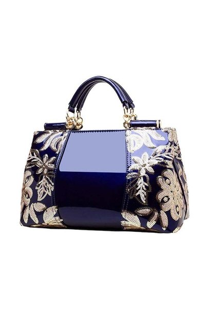 Beauenty Floral Print Crossbody Bag Blue