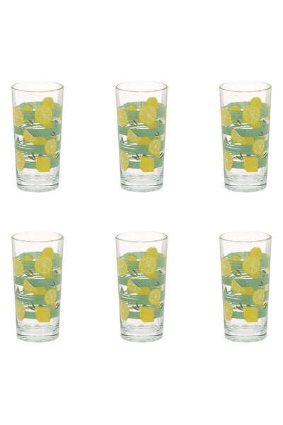 OEM Set of 6 Transparent Glass Glasses "Lemons" 250ml