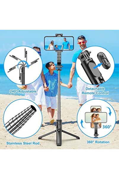 OEM Premium Selfie Stick cu Bluetooth 350-1800mm