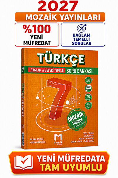 Mozaik Yayınları Mozaik 7.Sınıf 2027 TÜRKÇE %100 Yeni Müfredat Bağlam Temelli...