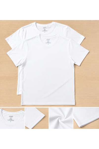 Unisex Basic tshirt 2'li